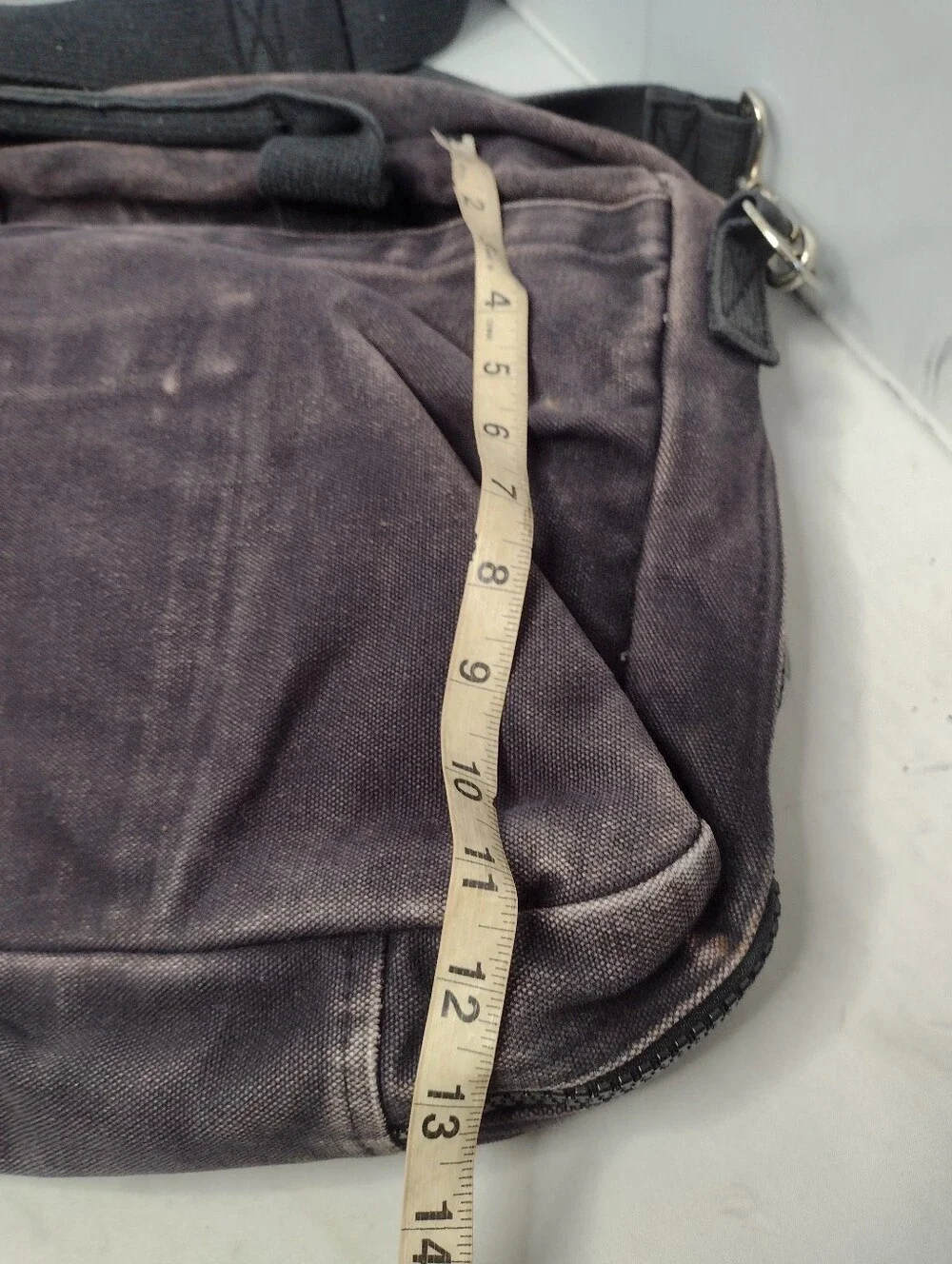 Vtg Lands' End Canvas Messenger Bag Briefcase USA Made Crossbody B16